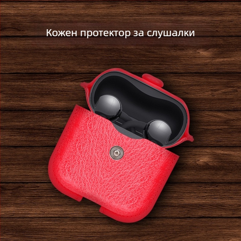 Защитен калъф за Huawei FreeClip2 безжични Bluetooth слушалки с клип, ръчно изработена кожа, ретро бизнес стил