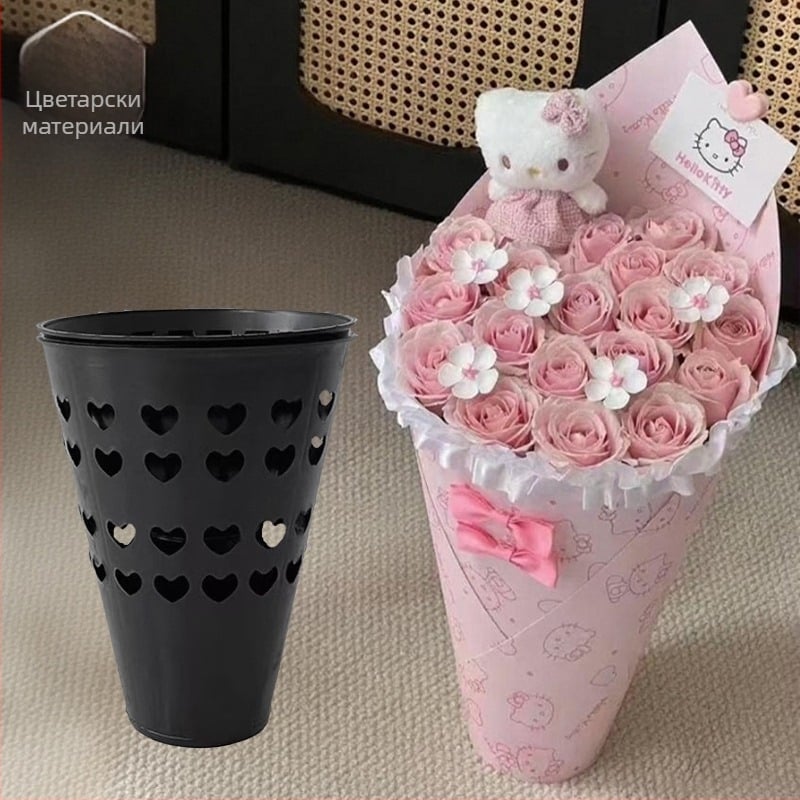 Инструмент за опаковане на цветя за издигане на букети, пластмаса, 60 броя на артикула, вдлъбване