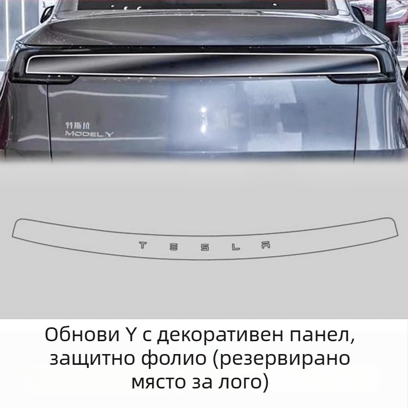 Филм за затемняване на фарове и задни светлини за Tesla Model Y / YL — филм за промяна на цвета, Черен воин