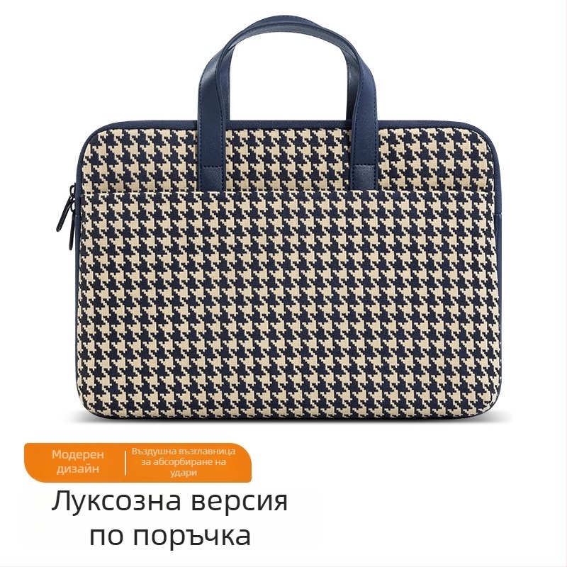 BRINCH Plaid лаптоп вътрешна чанта с полиестерна подплата – износоустойчива, ударопоглъщаща, намаляваща натоварването
