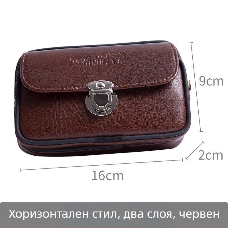 Мъжка чанта за мобилен телефон — оксфорд плат, Lock Buckle Belt Bag, подплата от синтетична кожа, пролет 2019