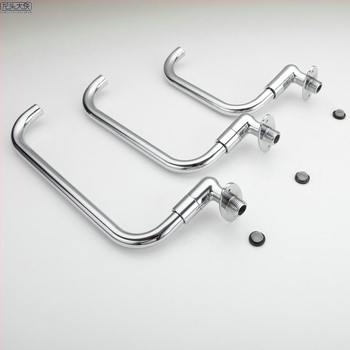 Кухненски смесител с керамично ядро, въртящ се, стенен монтаж, хромирана повърхност, вход/изход 2 см, модерен минималистичен стил, Dragon Man