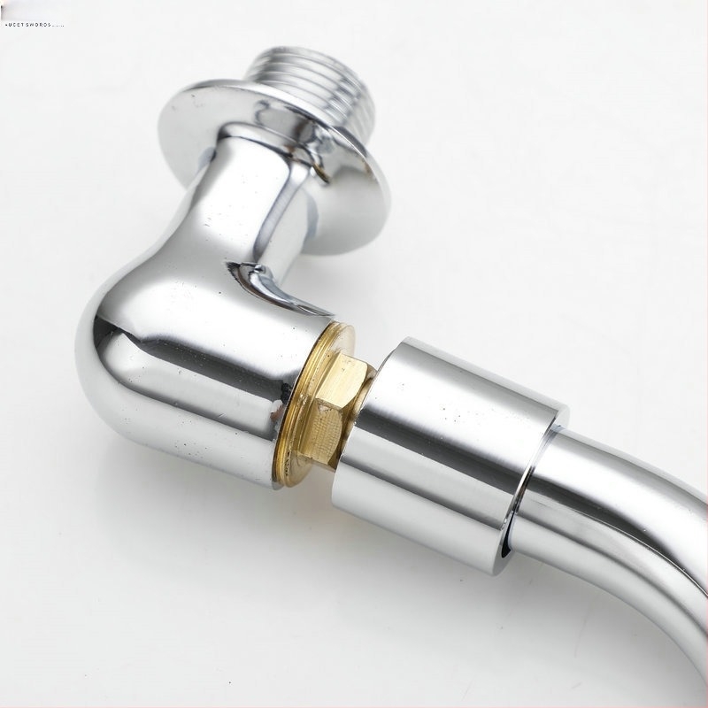 Кухненски смесител с керамично ядро, въртящ се, стенен монтаж, хромирана повърхност, вход/изход 2 см, модерен минималистичен стил, Dragon Man