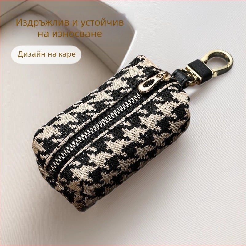 Унисекс калъф за ключове с издръжлив дизайн, голям капацитет, колан за талия, многофункционален цип за монети и карти