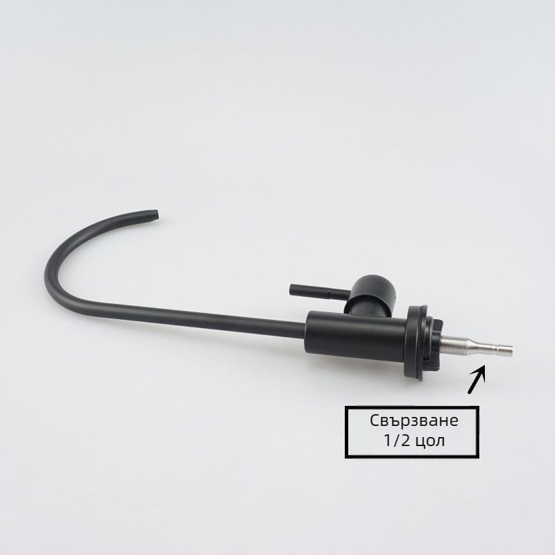 Електрически кран за пречистена вода, корпус от неръждаема стомана, керамичен диск на клапана, спирално отваряне, моноблок дизайн