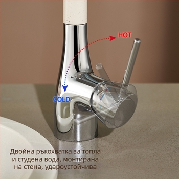Издърпващ се кухненски смесител за остров с противпръскващ дизайн, корпус от цинкова сплав, керамичен дисков вентил, вход/изход 1/2G, монтаж върху плот