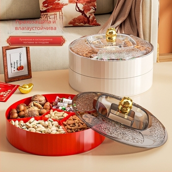 Чиния за плодове – пластмасова, модерен минималистичен дизайн, с ивици, пусната през 2024 г.