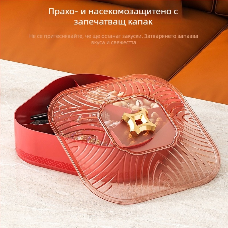 Huiyi пластмасова чиния за плодове с въртящи се многослойни разделители – 2022 Първо качество