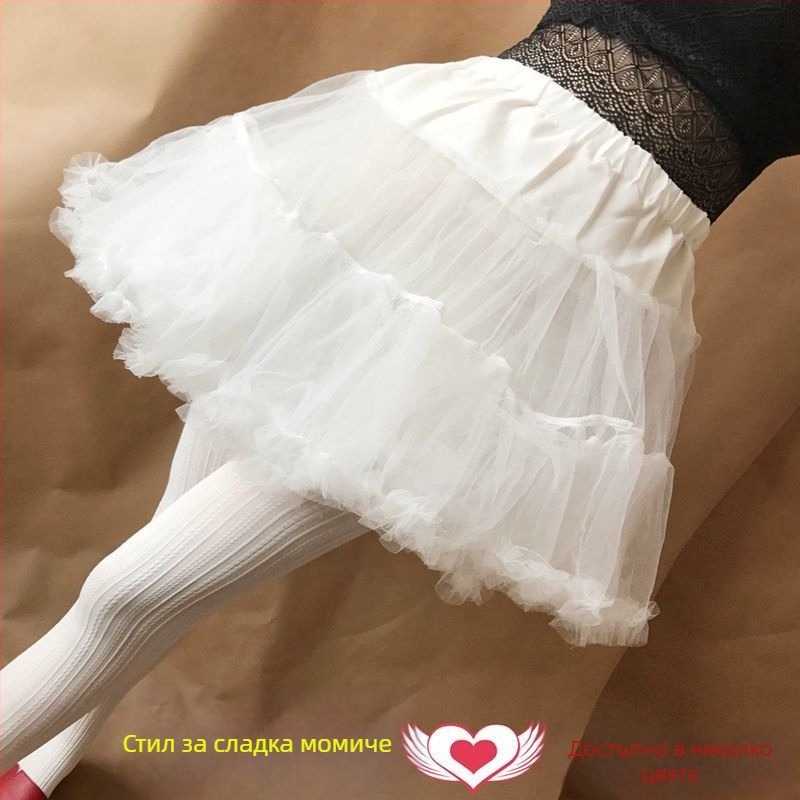 Lolita bustle Petticoat с мек тюл, три стоманени пръстена, двойнослойна прежда, Марка: Other, Пролет 2022