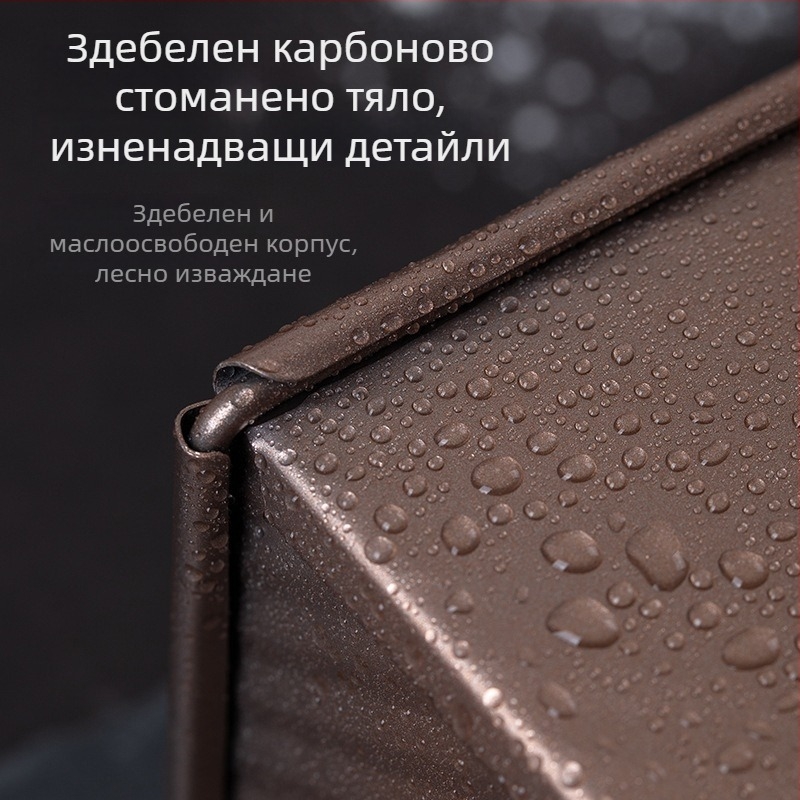 Правоъгълна форма за хляб от карбонова стомана с незалепващо покритие, гофрирана повърхност и капак