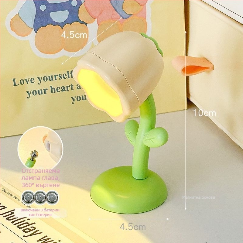 Креативна мини цветна нощна лампа – LED настолен декоративен осветител за спалня; Марка Liberal arts; Източник на светлина: LEDs; Материал: Other; Произход: Other; Тип на абажур: Other
