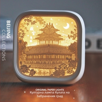 Beijing Summer Palace Liuguang хартиено-резбована лампа за нощно осветление, сувенирна украса, копринено цвете, модел 985, без персонализация