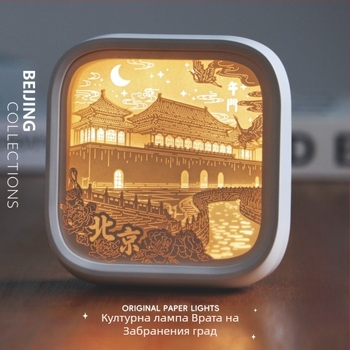 Beijing Summer Palace Liuguang хартиено-резбована лампа за нощно осветление, сувенирна украса, копринено цвете, модел 985, без персонализация