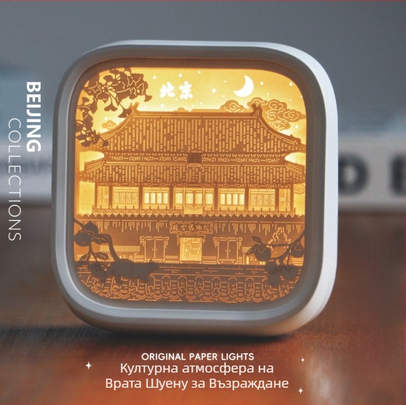 Beijing Summer Palace Liuguang хартиено-резбована лампа за нощно осветление, сувенирна украса, копринено цвете, модел 985, без персонализация