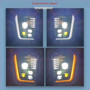 Huafuxing LED фарова глава – Js модел, 80W, 24V, универсална съвместимост