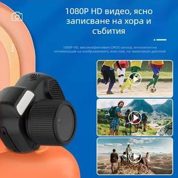 Мини студентска селфи камера Y3000 - 8MP CCD, сензор 1/1.7in, перископ обектив, ръчно управление, електронна стабилизация на изображението