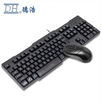 Комплект клавиатура и мишка с кабел KB-7702 | PS/2 клавиатура, USB мишка | 2000 DPI оптичен сензор • мултимедийни клавиши • ергономичен • водоустойчив