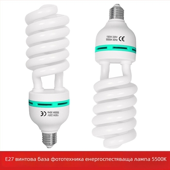 Професионална фотоосветителна лампа за лайв стрийминг, E27 глава, 5000K бяла светлина, 110–220V, 5 м обхват