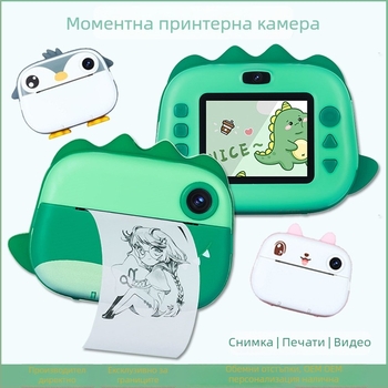 Детска мини Полароид камера с HD двойна леща, принтира снимки, TF карта за съхранение, модел M05