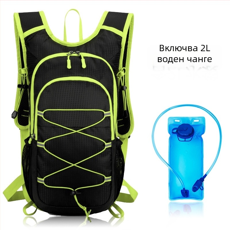 Лек походен раница с голям капацитет за активности на открито, Oxford плат, дишаща и ултралека, устойчива, унисекс, извити презрамки, рефлекторни елементи за нощна безопасност, SOS свирка