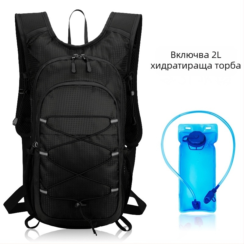 Лек походен раница с голям капацитет за активности на открито, Oxford плат, дишаща и ултралека, устойчива, унисекс, извити презрамки, рефлекторни елементи за нощна безопасност, SOS свирка