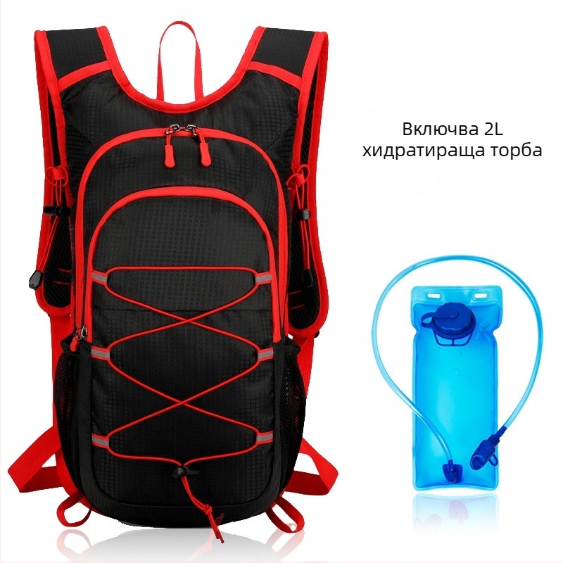 Лек походен раница с голям капацитет за активности на открито, Oxford плат, дишаща и ултралека, устойчива, унисекс, извити презрамки, рефлекторни елементи за нощна безопасност, SOS свирка