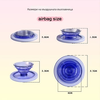 Снап-он държач за телефон за настолен монтаж, прозрачен серия, модел 01, TPU+ABS, за Apple и Android устройства