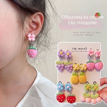 Клипсове за уши за деца — пластмаса/смола, анимационен стил принцеса, ръчно изработени, за деца на възраст 3–6, 6–10 и 10+ години