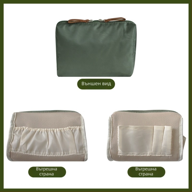 Козметична чанта – урбанистичен минимализъм; полиестер, без подплата; дишаща, водоустойчива и подходяща за съхранение; унисекс