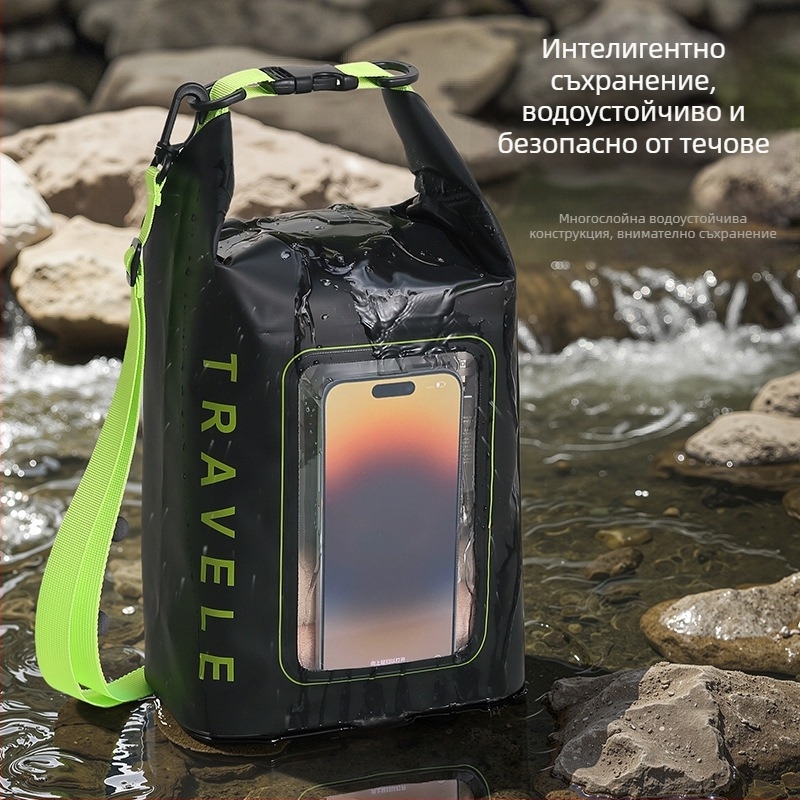 Водоустойчива чанта през рамо за открито – PVC мрежеста материя, EVA подплата, унисекс