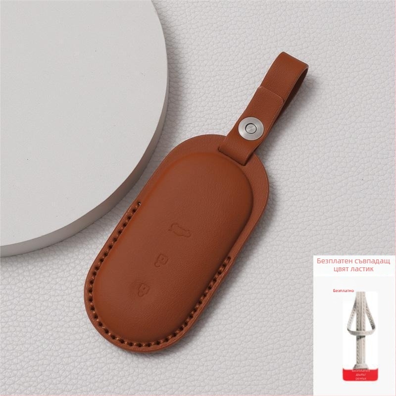 Калъф за ключове Huawei M9/M7/M5 – кожен, етно стил, пълен защитен корпус