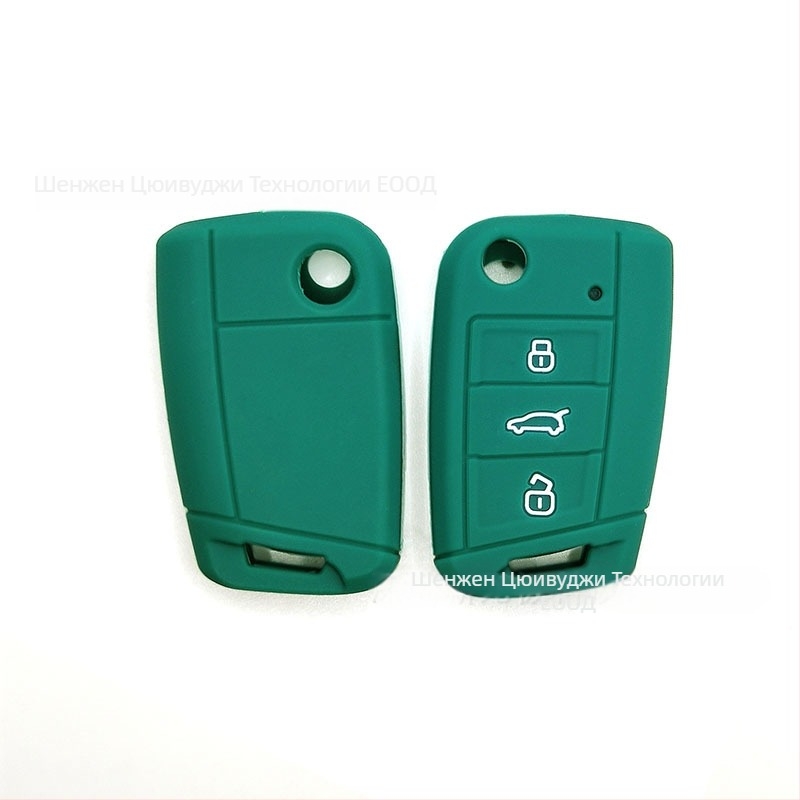 Силиконов калъф за ключ за Volkswagen – прост стил, персонализируем, модел Volkswagen Ordinary; съвместим с Golf 6, Golf 7, GTI, Lavida, Lingdu