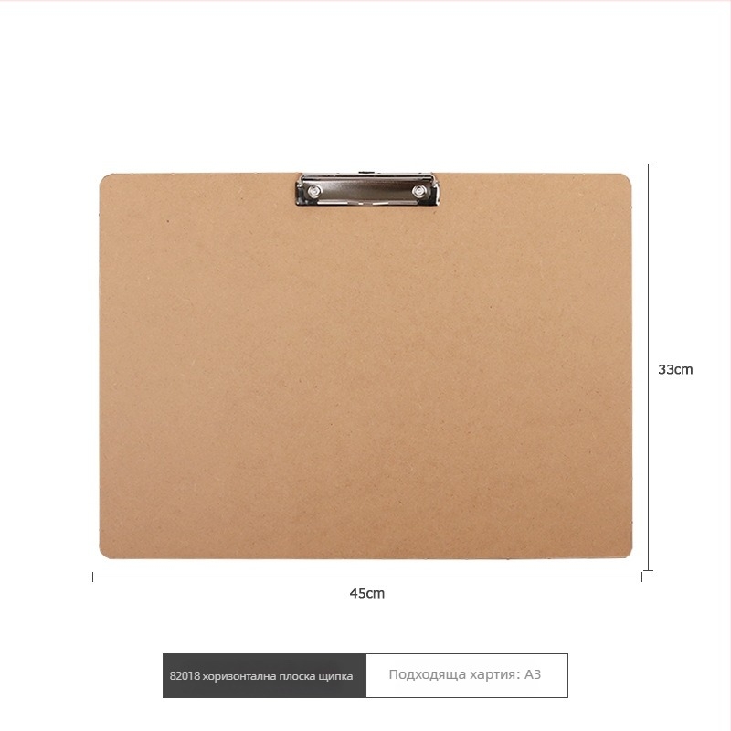 Клип за дъска за писане с дебела дървена основа – единична скоба, персонализация, печатано лого и лицензирана частна марка