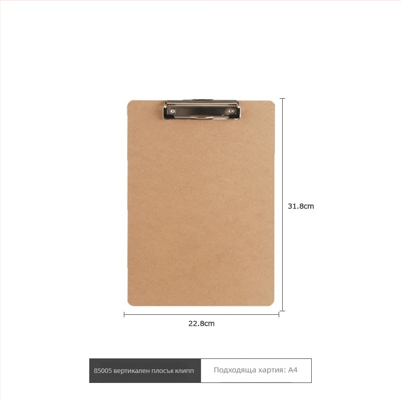 Клип за дъска за писане с дебела дървена основа – единична скоба, персонализация, печатано лого и лицензирана частна марка