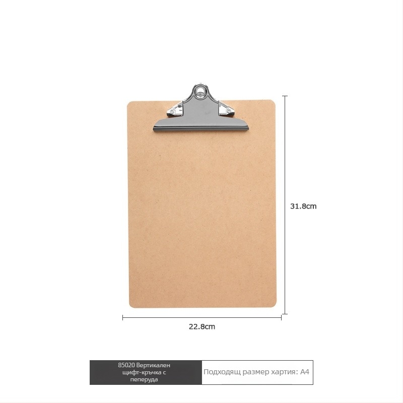 Клип за дъска за писане с дебела дървена основа – единична скоба, персонализация, печатано лого и лицензирана частна марка