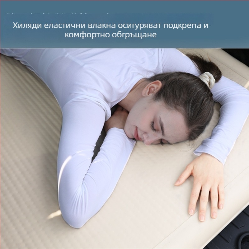 Автомобилен матрак за Tesla Model Y/3 – двойна употреба в колата и на открито, PVC, ръчно напомпване, макс. товароподемност 300 кг, тегло 5.15 кг