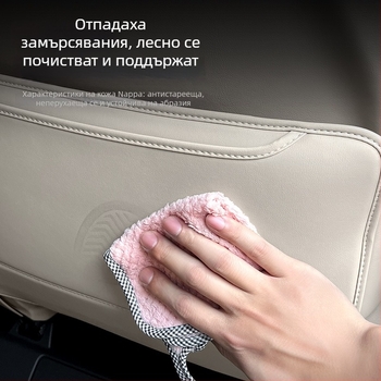 Кожен протектор за облегалката на автомобилни седалки, против надраскване; съвместим с Alphard и Vellfire 40 серия.