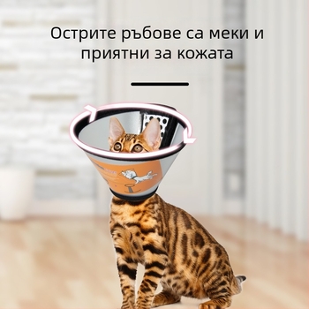 Елизабетова яка за котки и кучета, постоперативна защита, предпазна глава от надраскване и ухапване (Материал: PP/PE; Категория: Elizabeth Circle; Опаковка: 100 бр.; Лицензирана частна марка: Да; Марка: Very good brand)