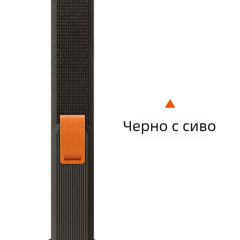 Apple Watch ремък от канвас с велкро — съвместим с Apple Watch Series, пролет 2024, без марка, стил бизнес/ежедневен/спорт, модерен градски стил