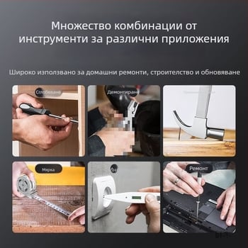 Комплект инструменти за домашен ремонт и автомобилна употреба, многофункционален, въглеродна стомана, 81-100 части