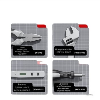 Комплект инструменти за домашен ремонт и автомобилна употреба, многофункционален, въглеродна стомана, 81-100 части