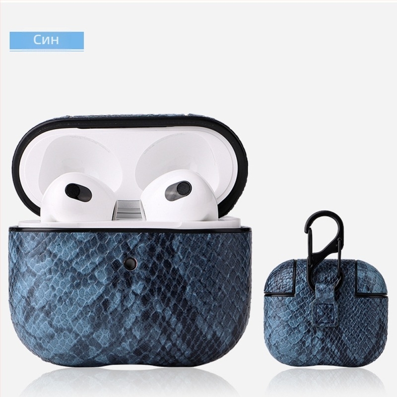 AirPods 3 PU кожен калъф, твърд корпус, ръчна изработка, персонализируем, съвместим с AirPods 3