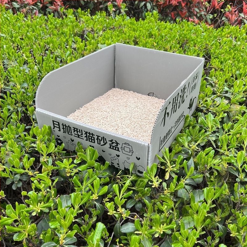 Сгъваема еднократна котешка тоалетна – полузатворена, водоустойчива и преносима