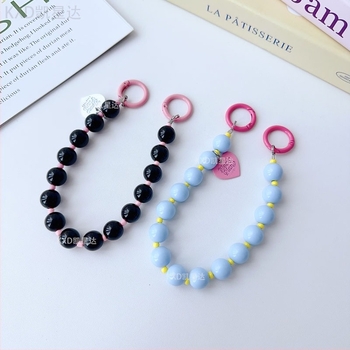 Връзка за калъф за телефон с геометрична мъниеста верига, ръчна изработка, пластмасов мултифункционален аксесоар