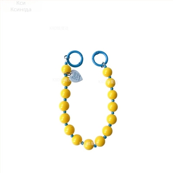 Връзка за калъф за телефон с геометрична мъниеста верига, ръчна изработка, пластмасов мултифункционален аксесоар