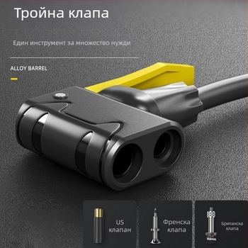 Phoenix педална помпа за автомобили и велосипеди, двоен цилиндър, без електричество, 30 л/мин, цифров дисплей и манометър