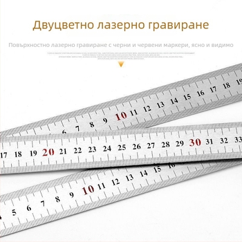 Unique Ъглов линейник от неръждаема стомана, прав ъгъл 90°, измервателен инструмент, мултифункционален триъгълен линейник за дървообработване