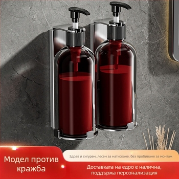 Диспенсър за сапуни от неръждаема стомана – шлайфан финиш, луксозен стил, ръчно натискане, тегло 400 g