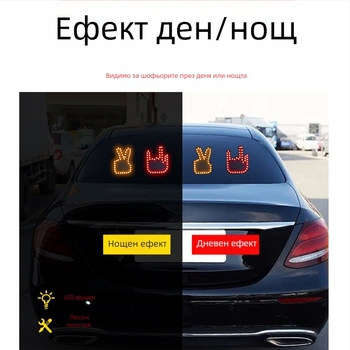 Автомобилен жестов светлинен индикатор RGB, 12V, 0.18A, 2W, 500 lm