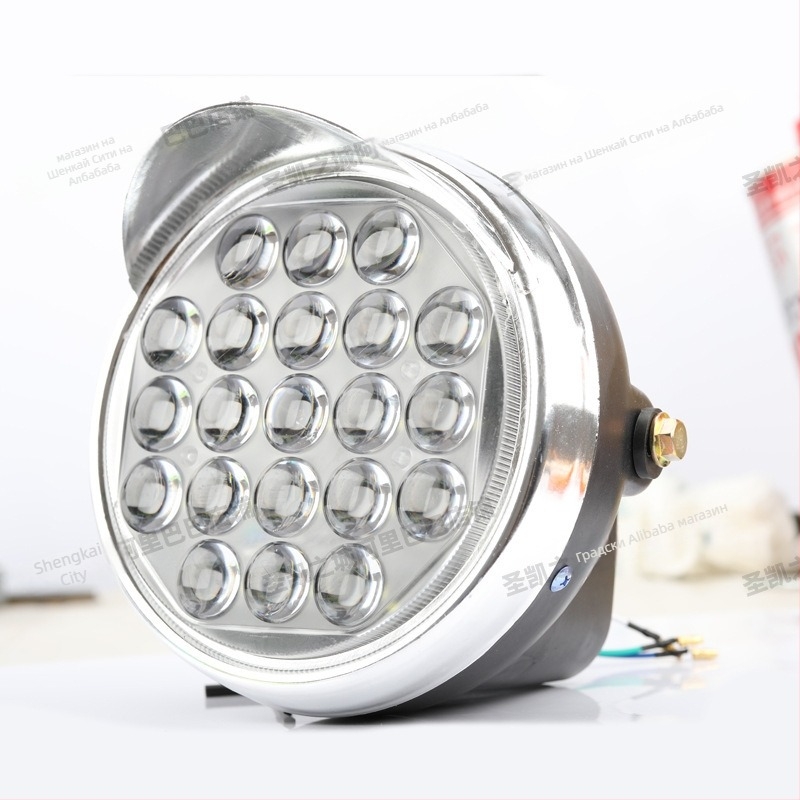 LED фар за мотоциклет и електрически триколник, универсален 48-60V